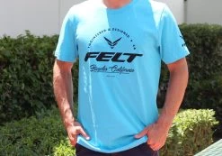 Felt Bicycles Classique Turquoise T-Shirt | Men's -Cycle Gear Shop Felt T Shirt Classique Turquoise Men 03
