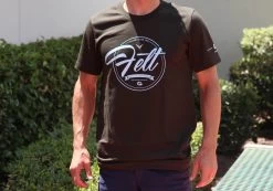 Felt Bicycles Script Dark Olive T-Shirt | Men's -Cycle Gear Shop Felt T Shirt Script Olive Men 02