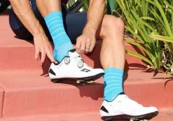 Felt Bicycles Felt 6" Socks - Hi-Vis Blue -Cycle Gear Shop blue sock 1