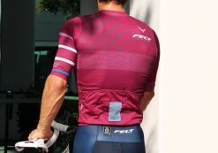 Felt Bicycles Felt Short-Sleeve Jersey Wine | Men's -Cycle Gear Shop burgandy jersey rear